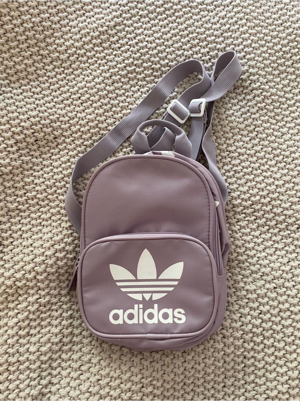 adidas mauve Trefoil crossbody bag